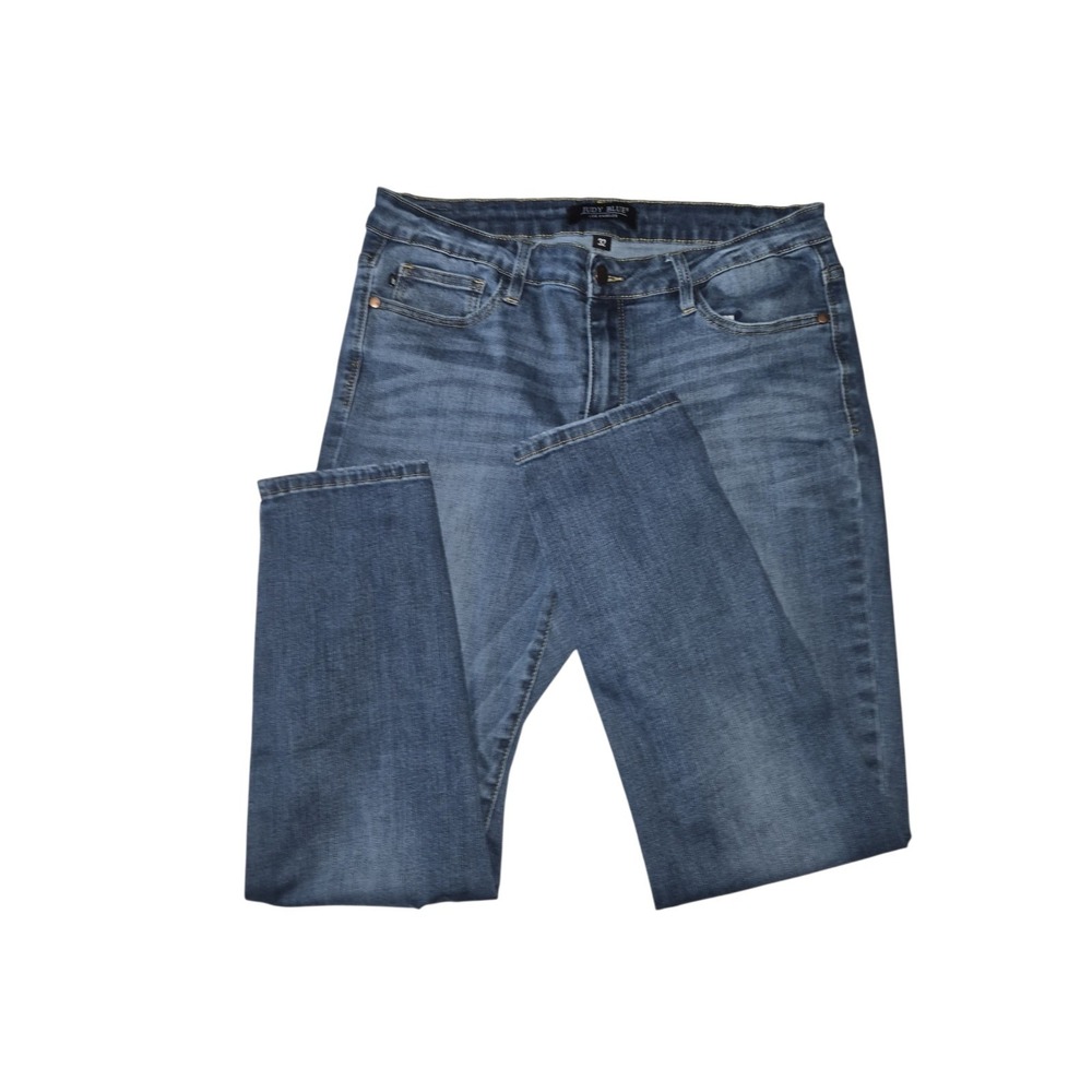 Judy Blue Los Angeles Women's Relaxed Fit Mid Rise Stretch Denim Jeans Sz‎ 32